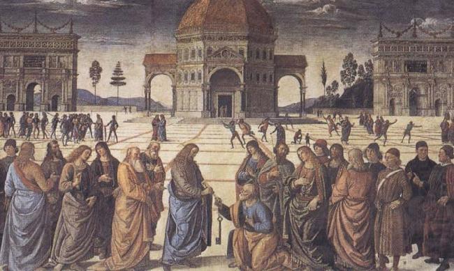 Pietro Perugino,Consigning the Keys, Sandro Botticelli
